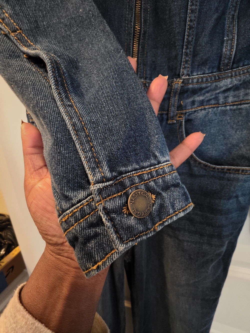 Nasty Gal Indigo Denim Boilersuit - Picture 3 of 7